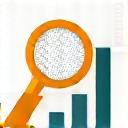 JPEG image representing a magnifying glass over a chart.